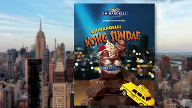 The Empire State Building's 95th Birthday x Ghirardelli's Kong Sundae